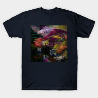 Japanese Garden with Bridge T-Shirt